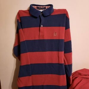 Vintage used Tommy Hilfiger striped polo